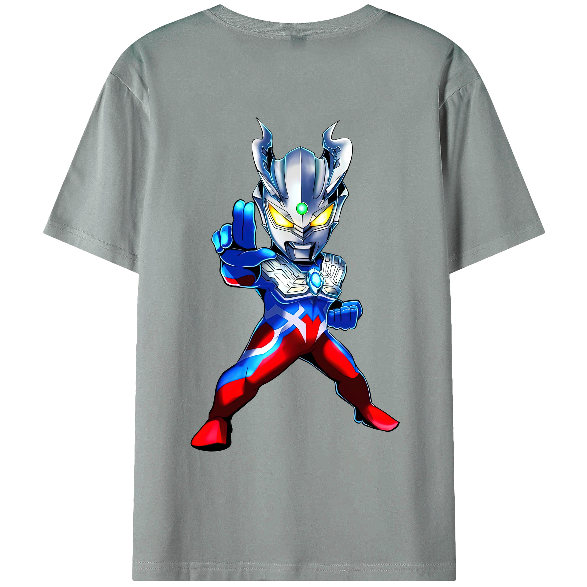 （画像用） ウルトラマン Ultraman 綿100％ メンズ半袖Tシャツ（バックプリント） 通気性